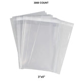Clear Self-Seal Lip & Tape Bags 1.2 Mil 3'' x 5''