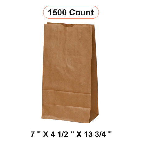 Kraft Packaging Bags 7'' x 4 1/2'' x 13 3/4''