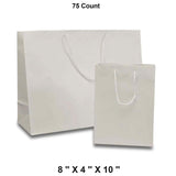 Chic Packaging with 8'' x 4'' x 10'' Glossy Paper Euro Totes