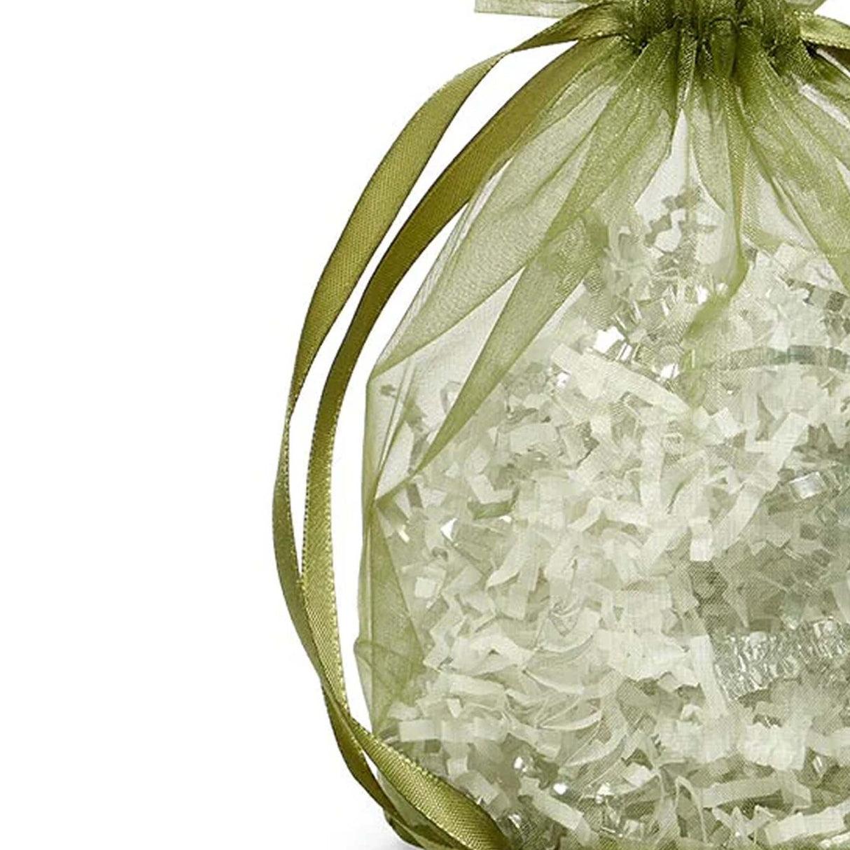 Wide Round Flat Bottom Organza Bags 6 1/2'' x 4'' x 7'' for Luxurious Wrapping