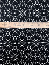 Black Cotton Guipure Lace