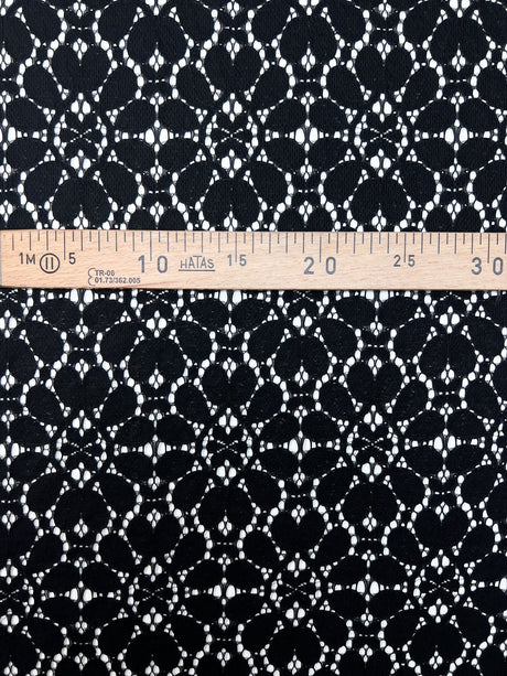Black Cotton Guipure Lace
