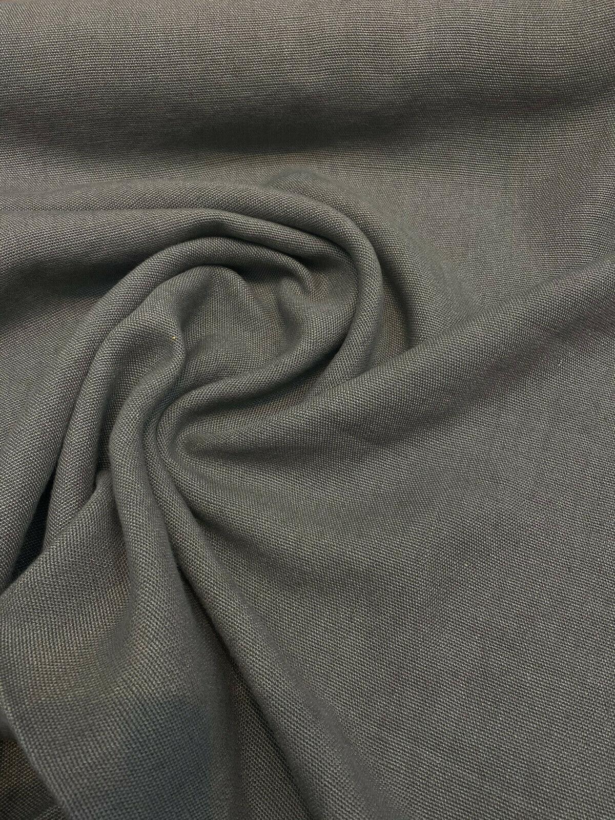 Ventanas Olive 100% Belgian Linen Fabric - Heavy Weight Upholstery Drapery, Olive Green Tone, 56" Width (1 Yard)