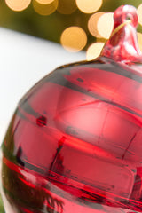 5" - 8" Red Swirl Blown Glass Ornament