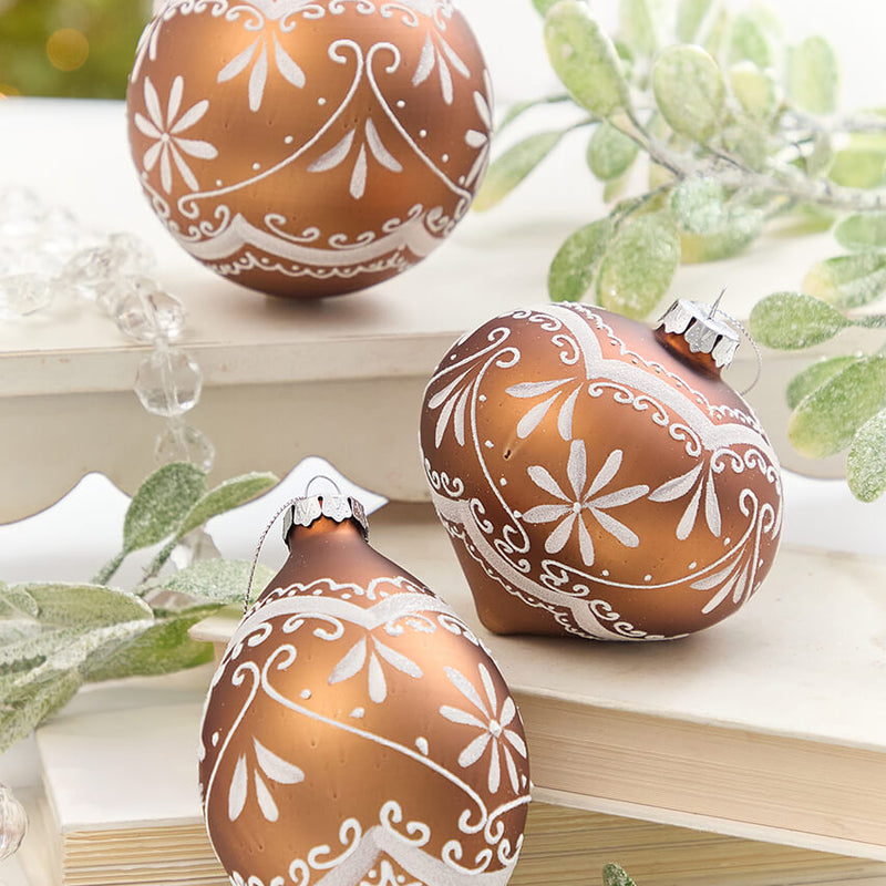 4" - 6" Ornate Gingerbread Glass Ornament