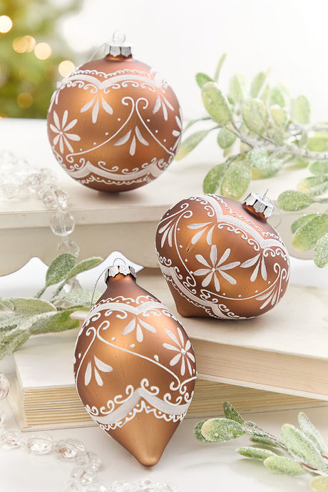 4" - 6" Ornate Gingerbread Glass Ornament