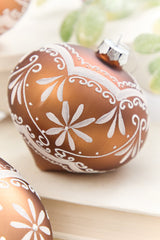 4" - 6" Ornate Gingerbread Glass Ornament