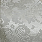 1 Piece Silver Floral Damask Jacquard Polyester Banquet Skirt Chair Cover Elegant Event Decor