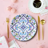 10 Count English Garden Small Paper Plates 7.25 Inch Floral Elegant Party Supplies