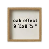 9.75" x 9.75" Oak Effect Deep Picture Frame with Acid-Free Mat, Plastic Front, Wall or Tabletop Display
