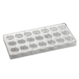Pavoni Polycarbonate Chocolate Mold, Round Indent, 21 Cavities