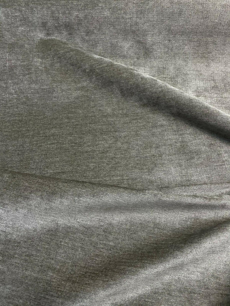 De Leo Venetian Ambient Faux Velvet Fabric - Ambient Taupe, Heavy Weight, 55" Width (1 Yard)