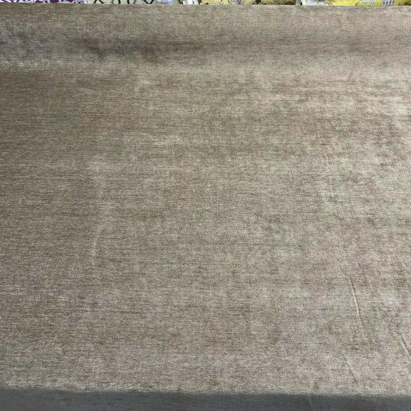 De Leo Venetian Ambient Faux Velvet Fabric - Ambient Taupe, Heavy Weight, 55" Width (1 Yard)