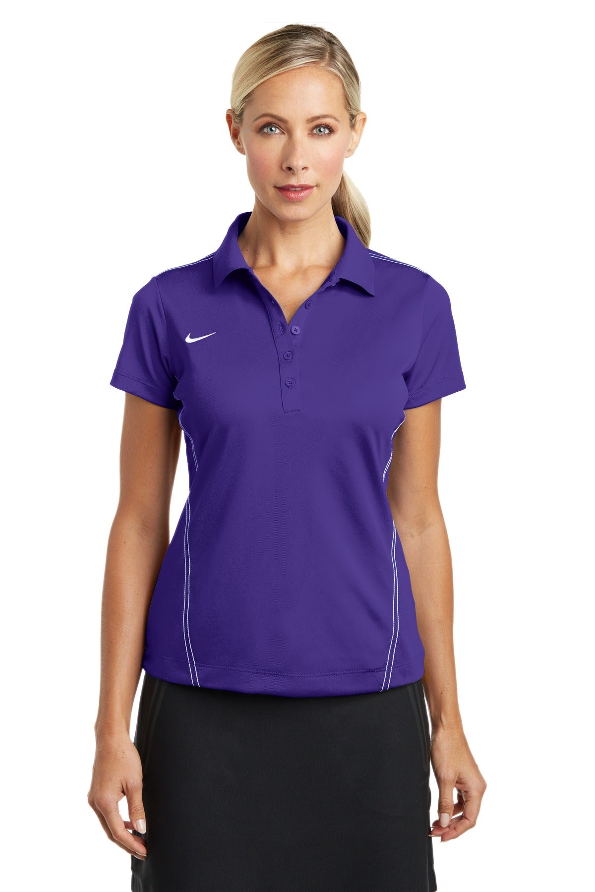 Nike Ladies Dri-FIT Sport Swoosh Pique Polo