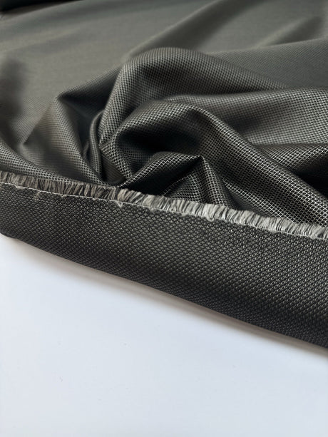 Wool Jacquard Fabric Silver Black