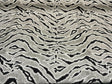 Tigers Stripes Cotton Fabric - Black Gray Tiger Stripe Pattern, 56" Width (1 Yard)