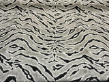 Tigers Stripes Cotton Fabric - Black Gray Tiger Stripe Pattern, 56" Width (1 Yard)