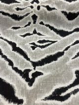 Tigers Stripes Cotton Fabric - Black Gray Tiger Stripe Pattern, 56" Width (1 Yard)