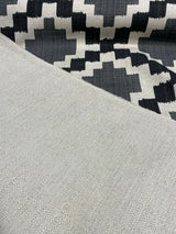 Paty Black Bird Eye Linen Upholstery Fabric - Black, Bird Eye Pattern, 56" Width (1 Yard)