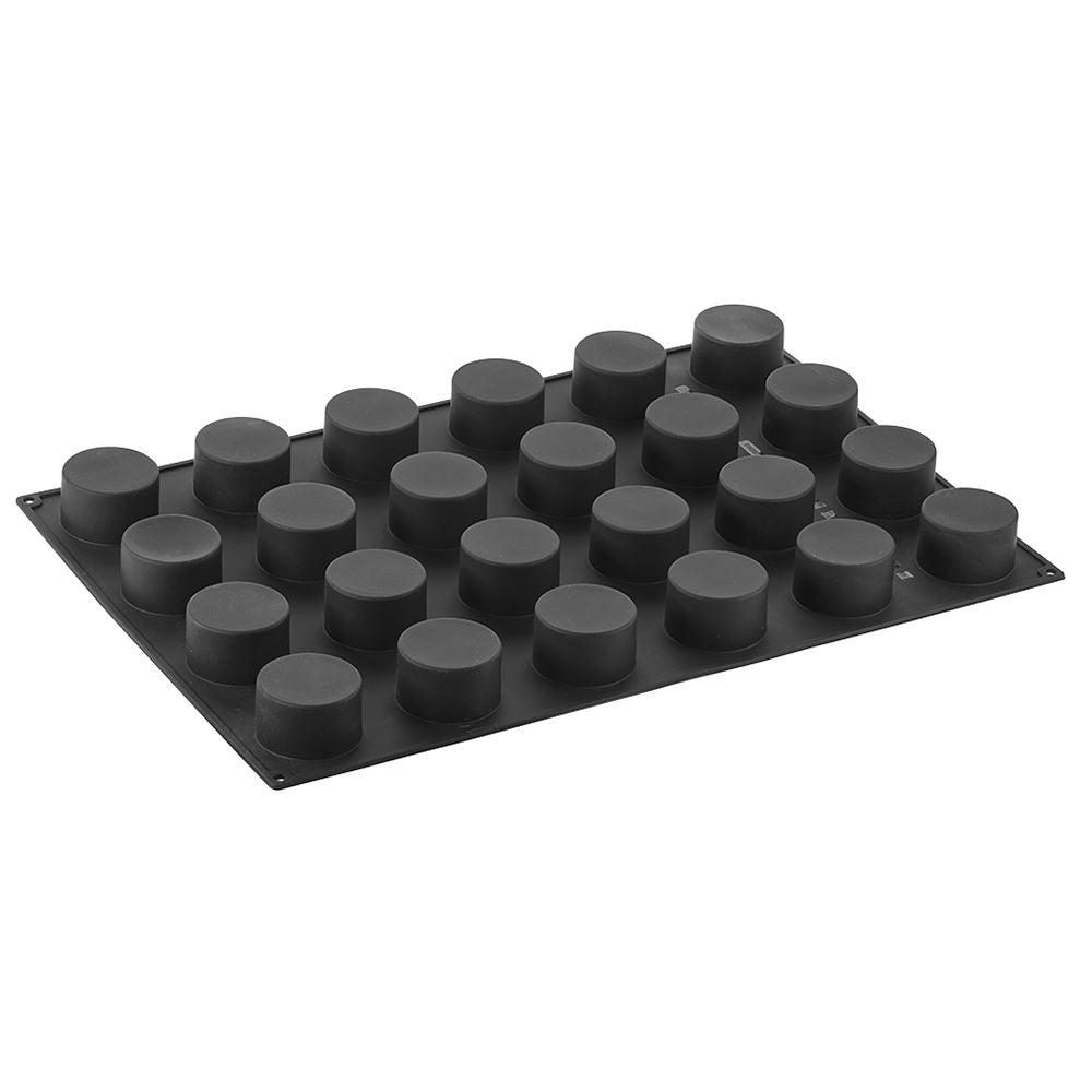 Pavoni Pavoflex Silicone Baking Mold, Cylinder 65mm Diameter x 40mm High, 24 Cavities
