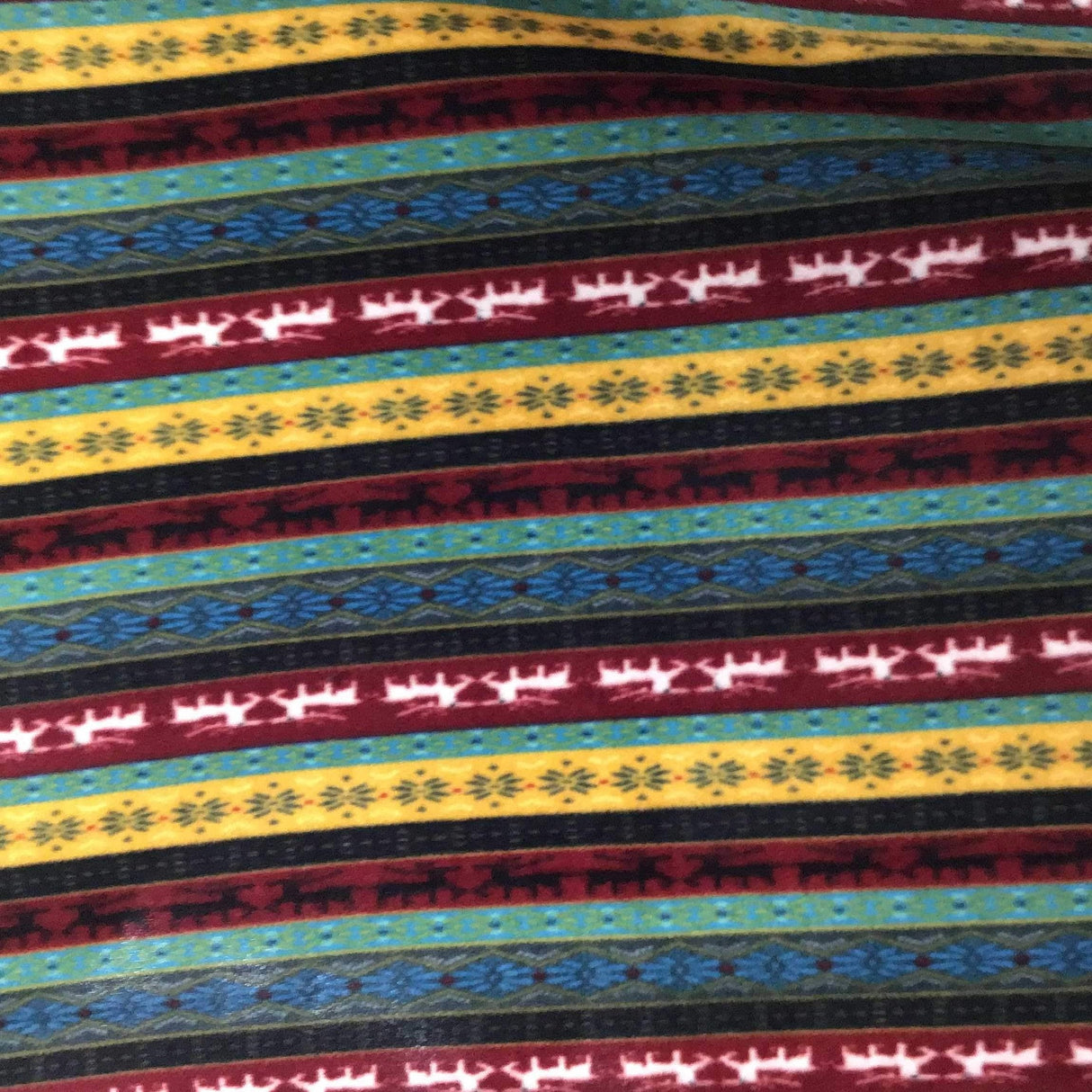 Indian Native American African 3 Print Anti Pill Fleece Fabric,