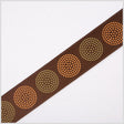 1.5" Brown Printed Satin Ribbon
