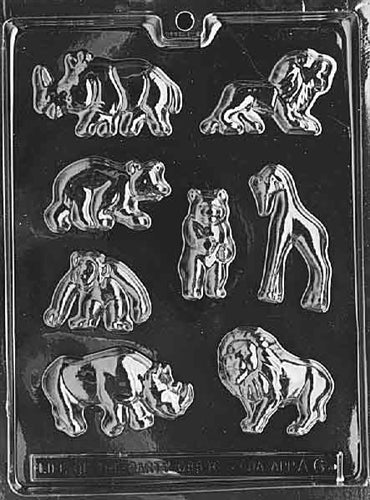 Wild Animals Chocolate Mold - LPA006