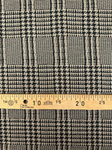 Acrylic Wool Jacquard Checked Brown-Beige