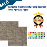 Fairbanks High Durability, Flame-Resistant 100% Polyester Fabric