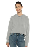 Next Level® Women's Laguna Sueded Raw Edge Crop Hoodie Sweatshirt