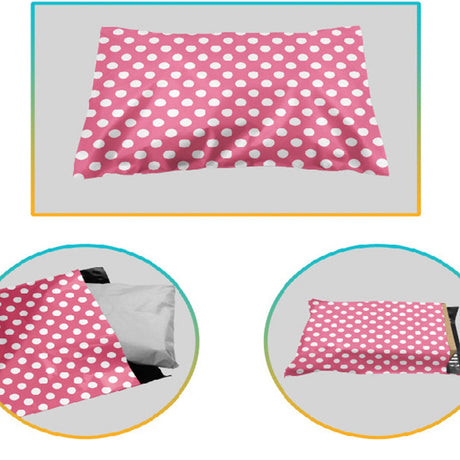 Polka Dot Poly Bag Mailers Eye-Catching Packaging for Safe and Stylish