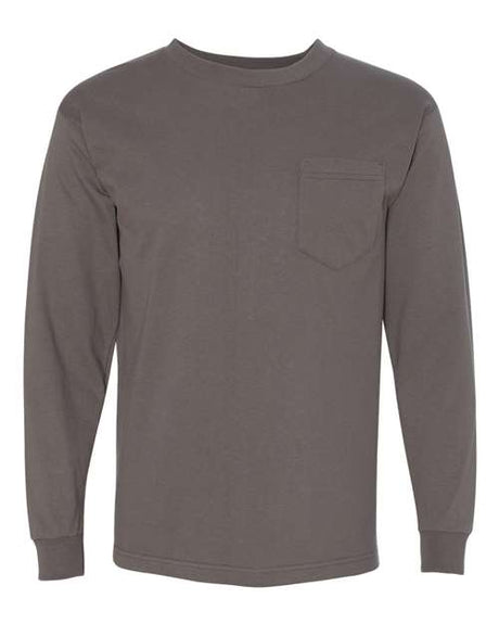 Bayside Unisex USA-Made Long Sleeve Pocket T-Shirt