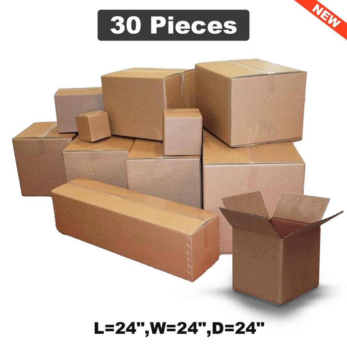 Extra Large Shipping & Packing Boxes L-24",W-24",D-24" for Heavy-Duty and Secure Packaging