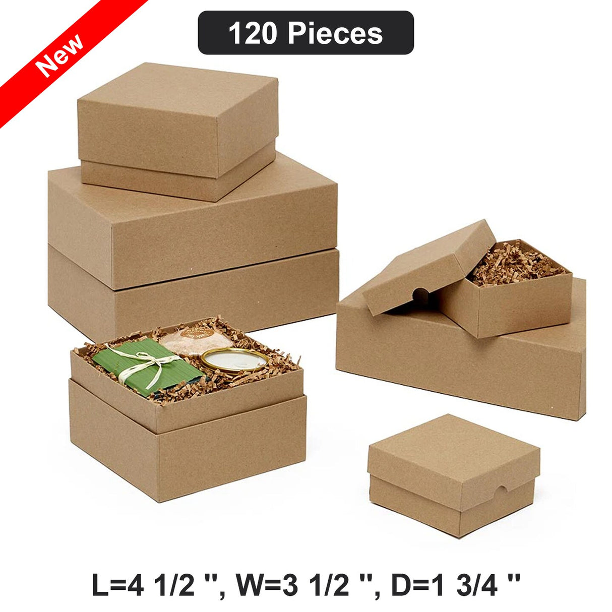 Compact Shipping Boxes 4 1/2" x 3 1/2" x 1 3/4" Ideal for Small Items and Efficient Packaging Solutions