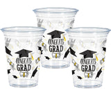 Creative Converting Congrats Grad Plastic Tumblers – 16oz, 24ct
