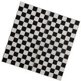 12" x 12" Black & White Checkered Food Basket Liners - 12 Pc.