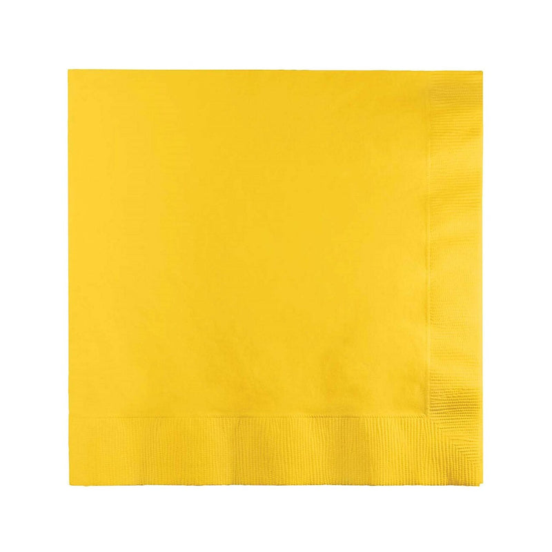 6 1/2" Bulk Pack of 50 School Bus Yellow Paper Luncheon Napkins