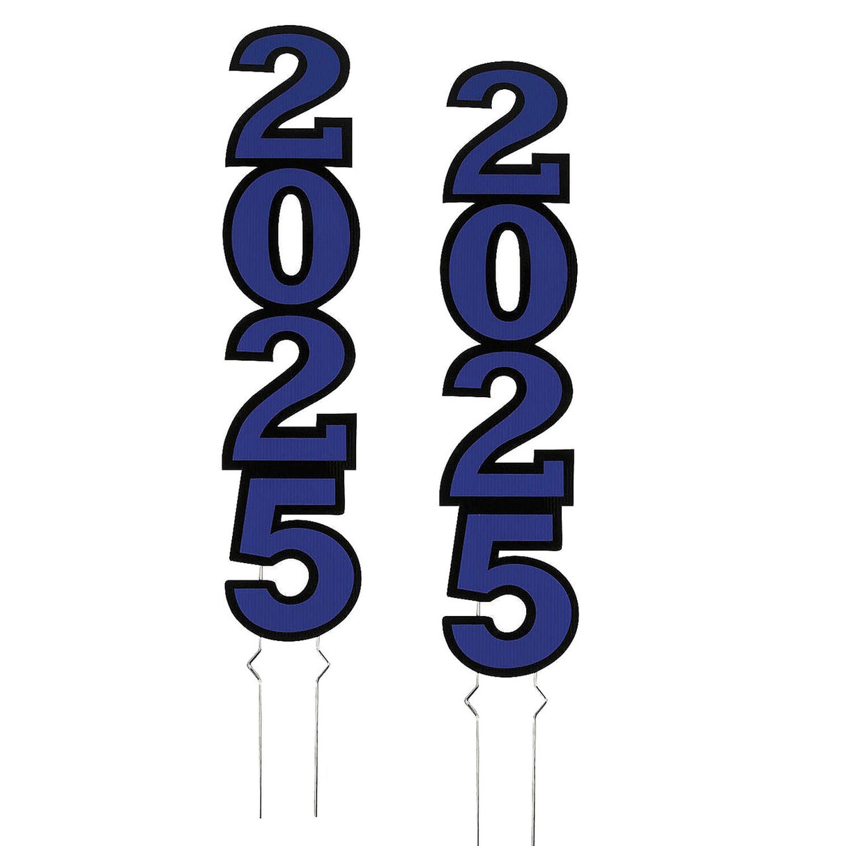 11" x 30" Blue Class of 2025 Vertical Corrugated Plastic Yard Sign