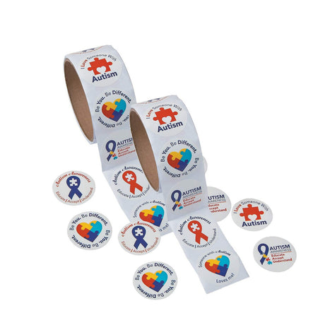 Bulk 100 Pieces Autism Awareness Sticker Roll