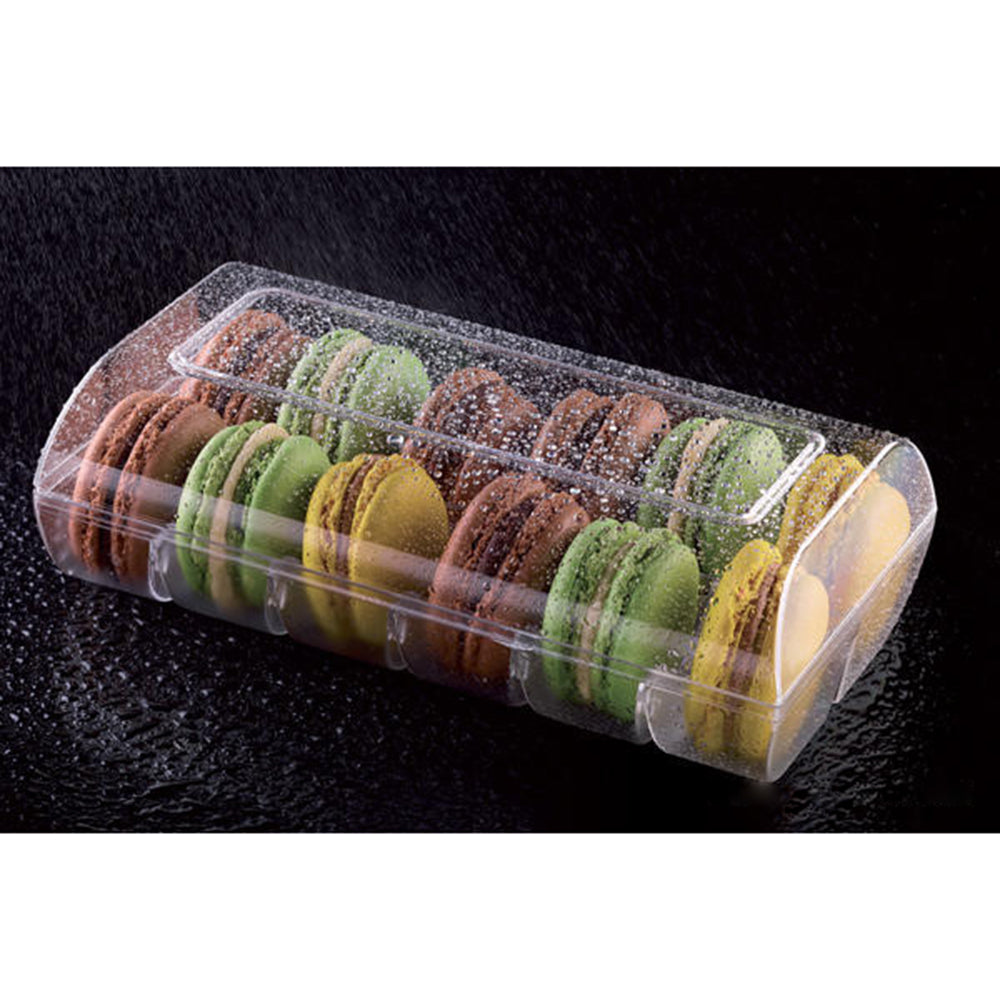 Silikomart Clear Macaroon Tray with Cover, Case of 48