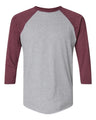 LAT Men's Baseball Fine Jersey Three-Quarter Sleeve Tee