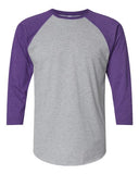 Camiseta de béisbol para hombre de punto fino con manga tres cuartos