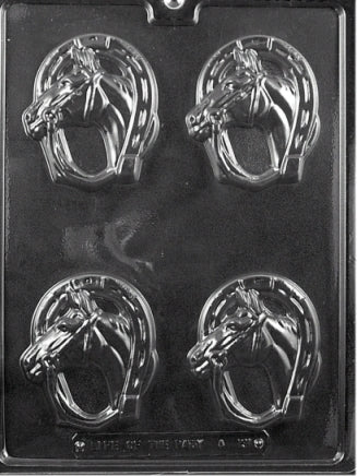 Horseshoe With Horse Chocolate Mold - LPA131