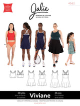 Sewing Pattern Viviane Athletic Top and Dress by Jalie