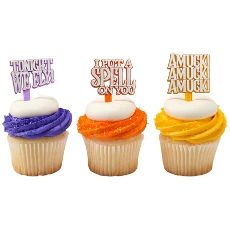 Hocus Pocus Forever Bewitching 2 Cupcake Picks set of 12 Halloween