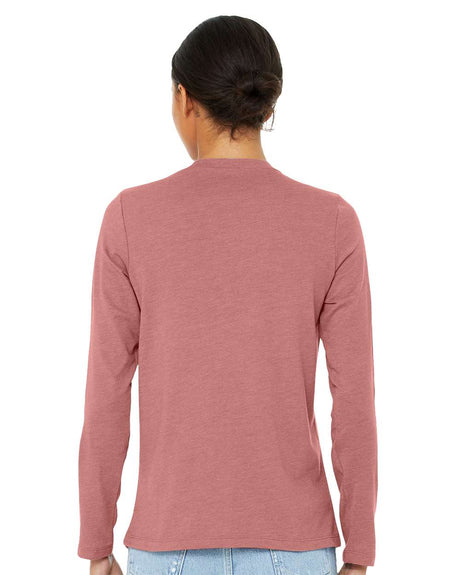 BELLA + CANVASÂ Womenâ€™s Jersey Crewneck Long Sleeve T-Shirt - S