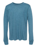 BELLA + CANVAS® Youth Heather CVC Crewneck Long Sleeve Tee - 3501YCVC
