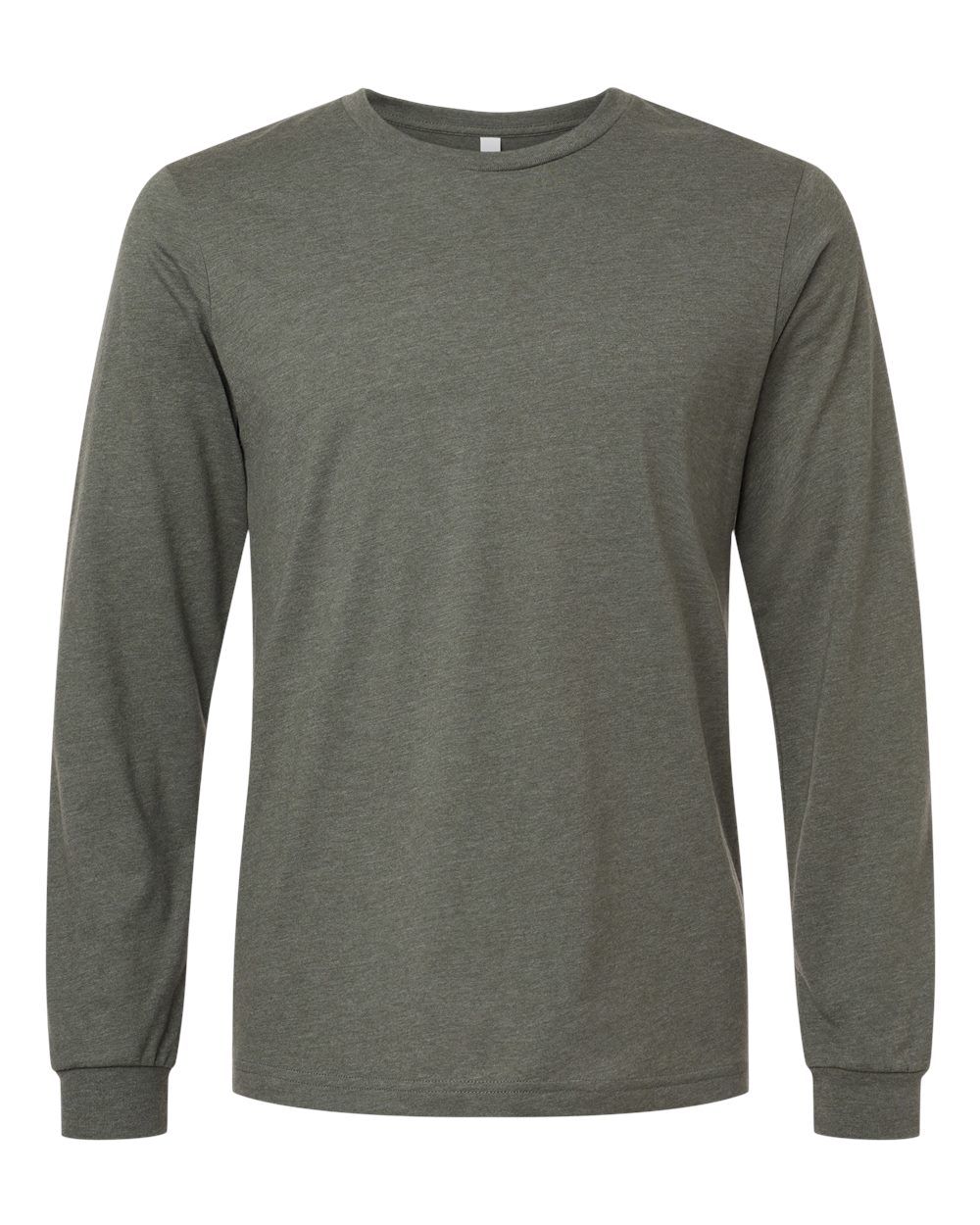 BELLA + CANVAS® Heather CVC Crewneck Long Sleeve Tee