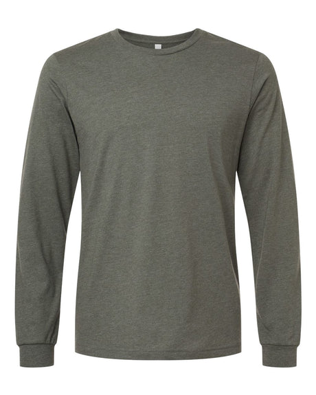 BELLA + CANVAS® Heather CVC Crewneck Long Sleeve Tee