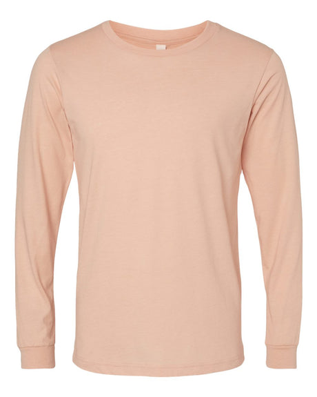 BELLA + CANVAS® Heather CVC Crewneck Long Sleeve Tee